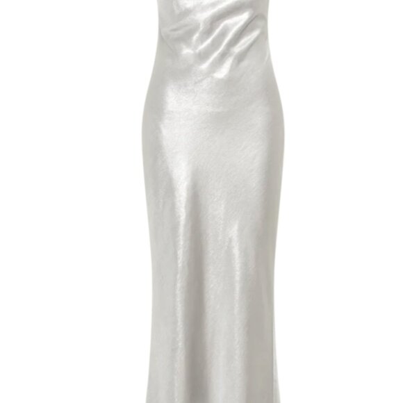 Meshki Caellie Satin Cowl Maxi Dress - Silver - Picture 2 of 11